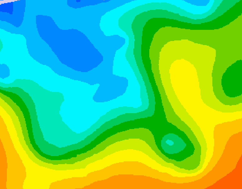 GDPS 500 millibar geopotential height 192 hour forecast chart for Canada based on 2025/10/12 1200Z data