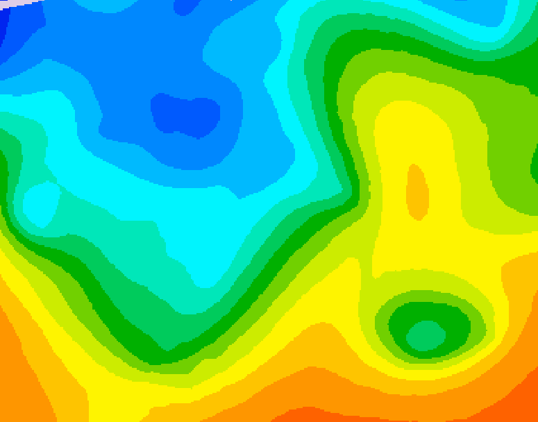 GDPS 500 millibar geopotential height 204 hour forecast chart for Canada based on 2025/10/12 1200Z data