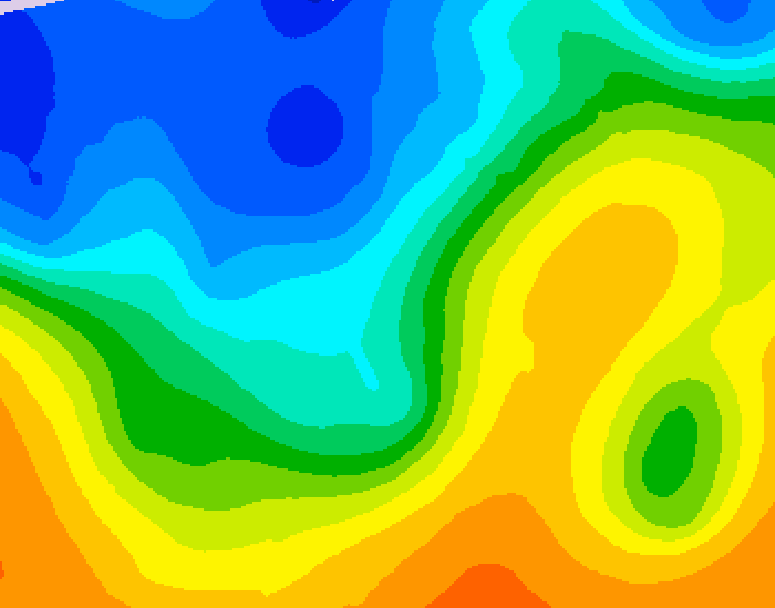 GDPS 500 millibar geopotential height 228 hour forecast chart for Canada based on 2025/10/12 1200Z data