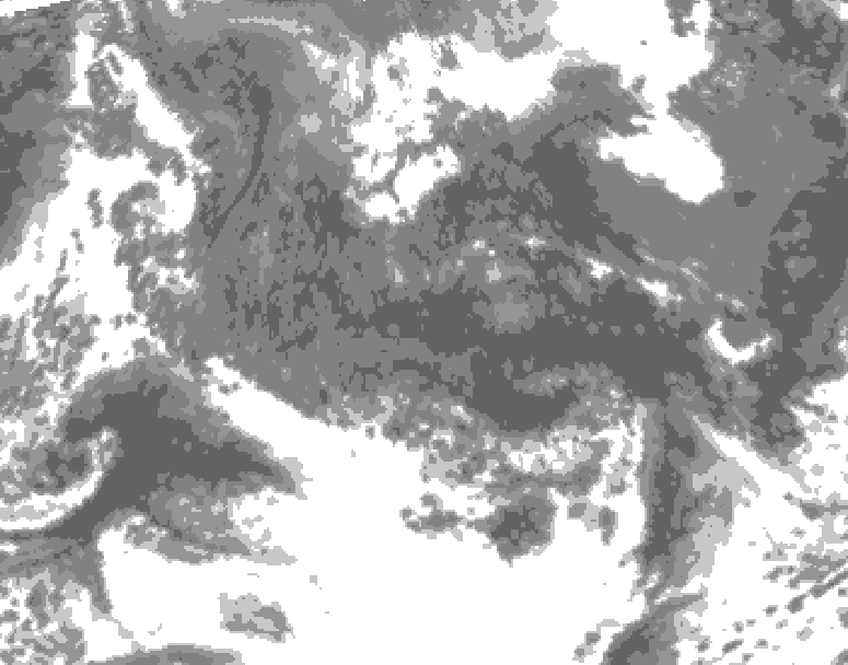 GDPS total cloud 186 hour forecast chart for Canada based on 2025/10/12 0000Z data
