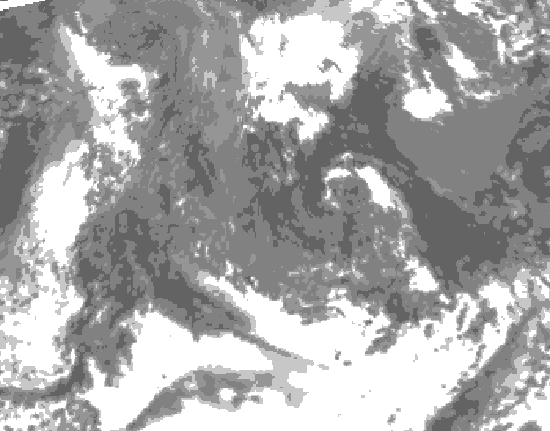 GDPS total cloud 204 hour forecast chart for Canada based on 2025/10/12 0000Z data