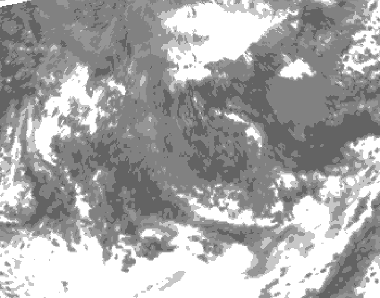 GDPS total cloud 228 hour forecast chart for Canada based on 2025/10/12 0000Z data