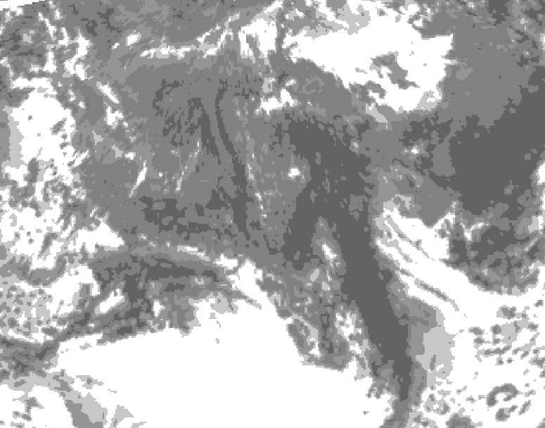 GDPS total cloud 174 hour forecast chart for Canada based on 2025/10/12 1200Z data