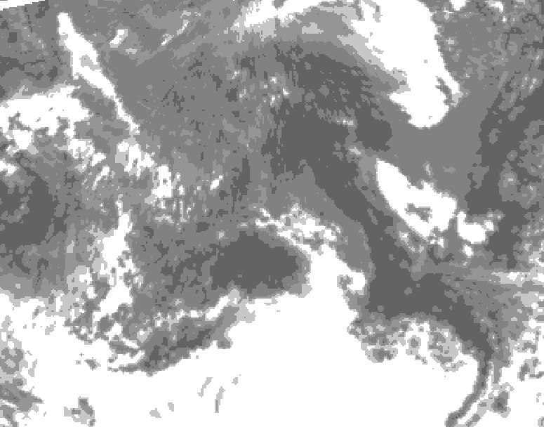 GDPS total cloud 198 hour forecast chart for Canada based on 2025/10/12 1200Z data