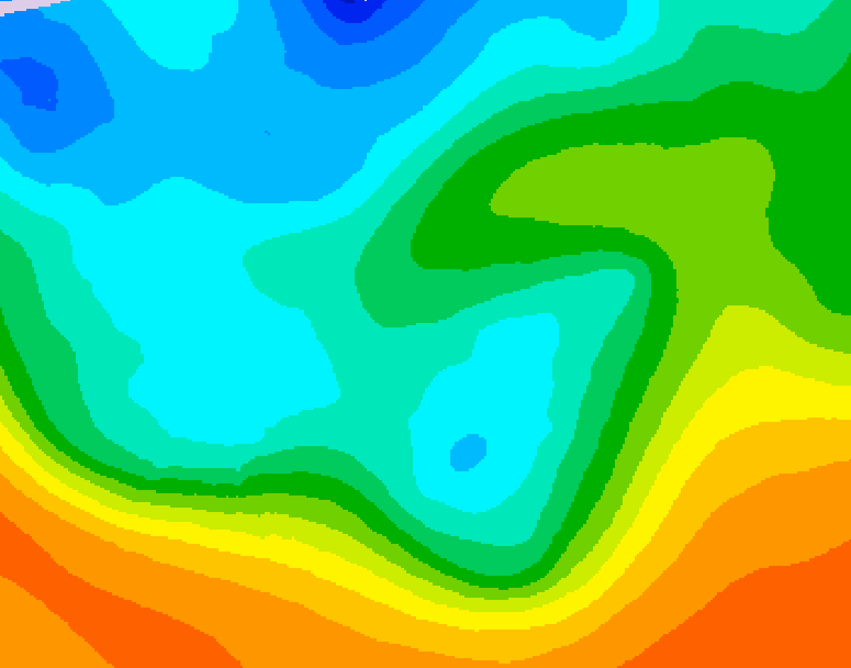 GDPS 500 millibar geopotential height 162 hour forecast chart for Canada based on 2025/10/13 0000Z data