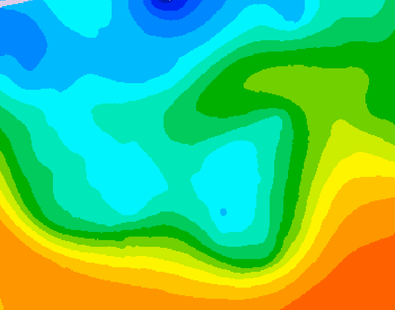 GDPS 500 millibar geopotential height 168 hour forecast chart for Canada based on 2025/10/13 0000Z data