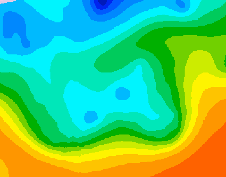 GDPS 500 millibar geopotential height 180 hour forecast chart for Canada based on 2025/10/13 0000Z data
