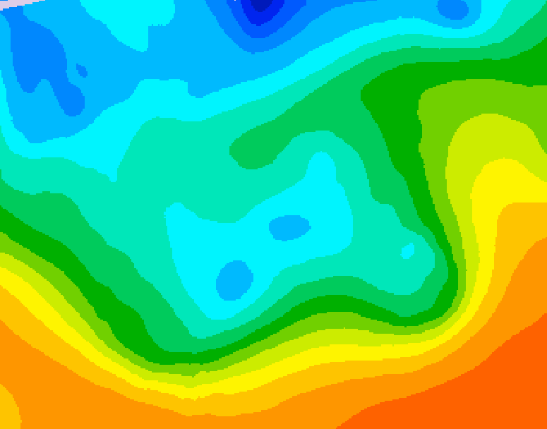 GDPS 500 millibar geopotential height 186 hour forecast chart for Canada based on 2025/10/13 0000Z data
