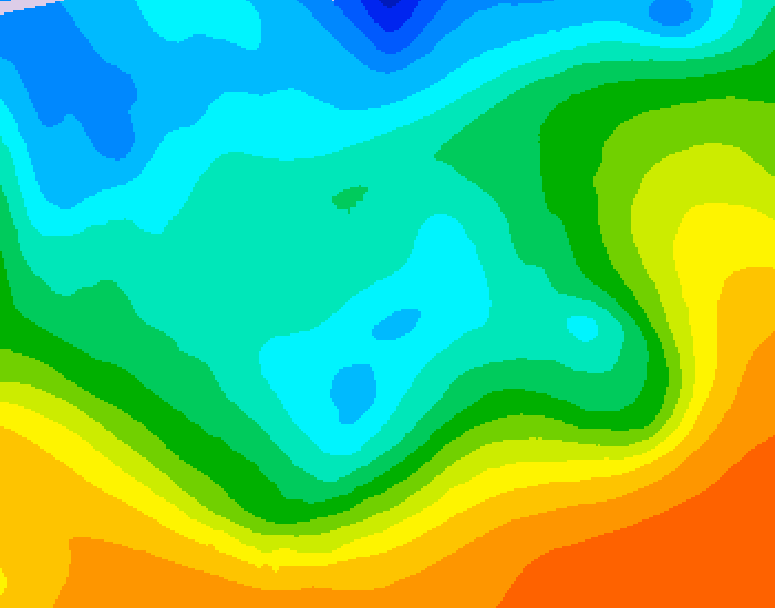 GDPS 500 millibar geopotential height 192 hour forecast chart for Canada based on 2025/10/13 0000Z data