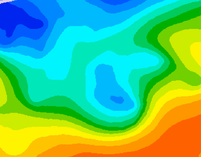 GDPS 500 millibar geopotential height 216 hour forecast chart for Canada based on 2025/10/13 0000Z data