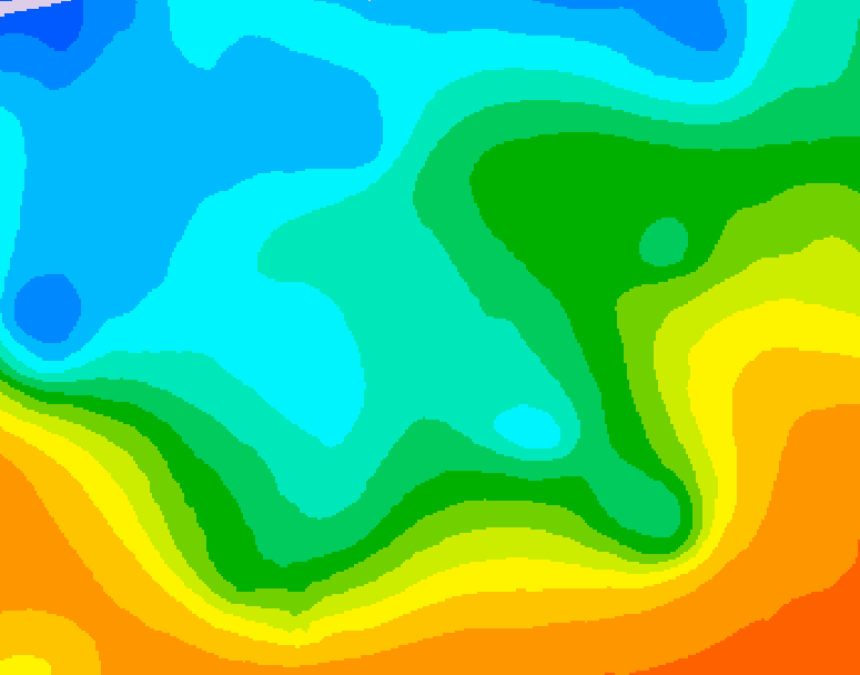 GDPS 500 millibar geopotential height 174 hour forecast chart for Canada based on 2025/10/13 1200Z data