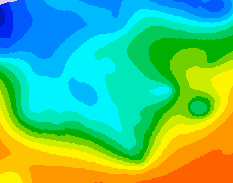 GDPS 500 millibar geopotential height 198 hour forecast chart for Canada based on 2025/10/13 1200Z data