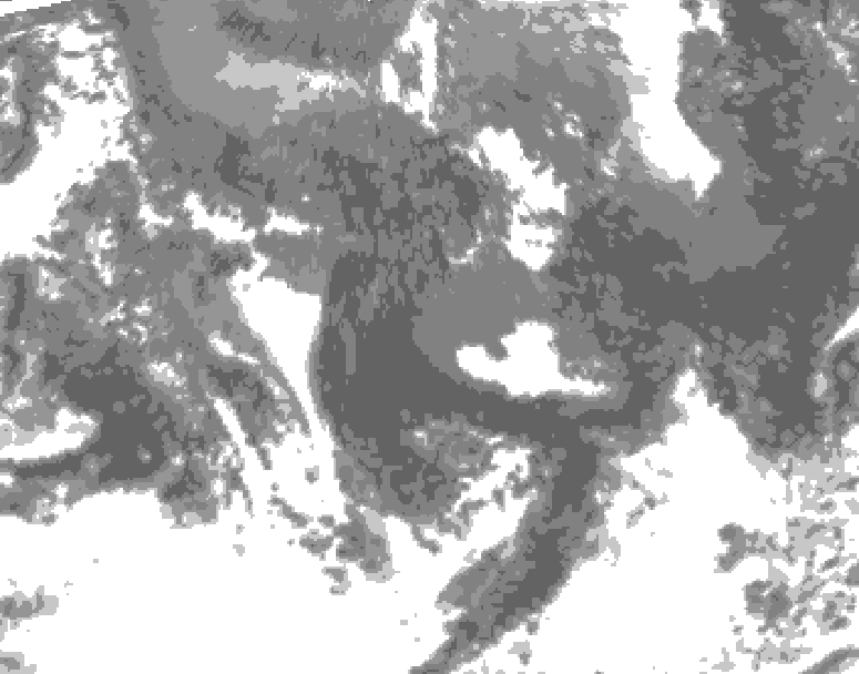 GDPS total cloud 144 hour forecast chart for Canada based on 2025/10/13 0000Z data