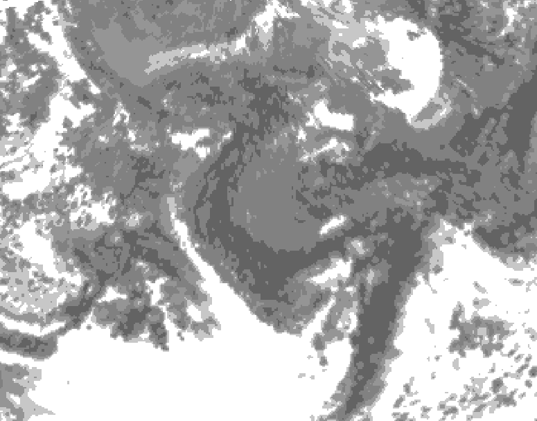 GDPS total cloud 162 hour forecast chart for Canada based on 2025/10/13 0000Z data