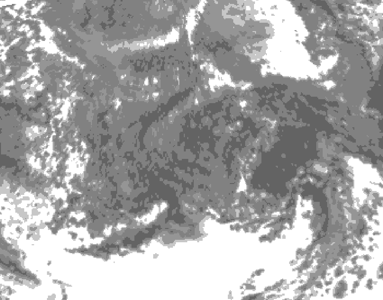 GDPS total cloud 180 hour forecast chart for Canada based on 2025/10/13 0000Z data