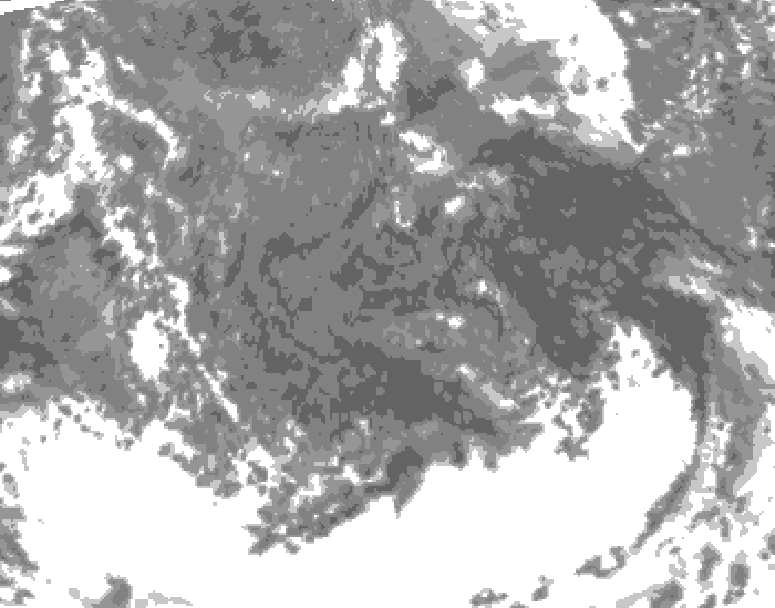 GDPS total cloud 192 hour forecast chart for Canada based on 2025/10/13 0000Z data