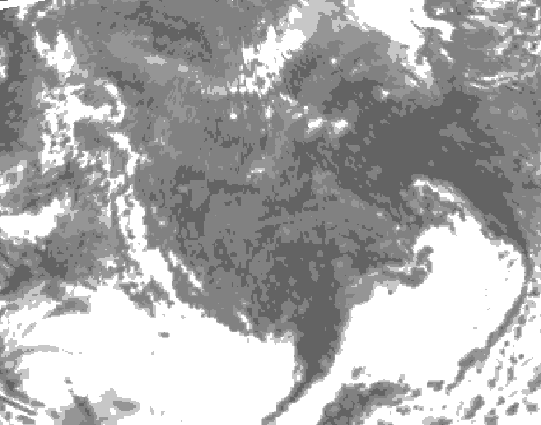 GDPS total cloud 204 hour forecast chart for Canada based on 2025/10/13 0000Z data