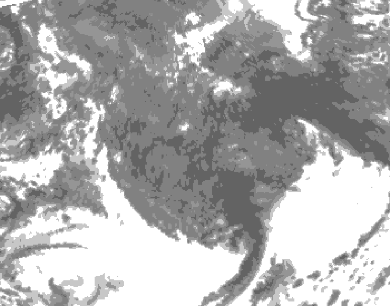 GDPS total cloud 210 hour forecast chart for Canada based on 2025/10/13 0000Z data