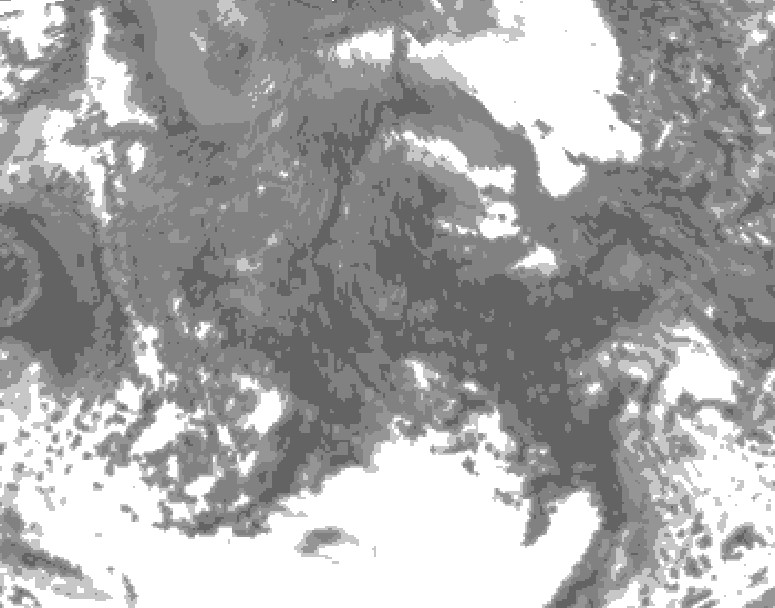 GDPS total cloud 168 hour forecast chart for Canada based on 2025/10/13 1200Z data