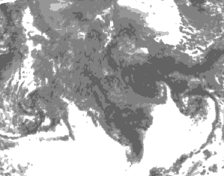 GDPS total cloud 198 hour forecast chart for Canada based on 2025/10/13 1200Z data