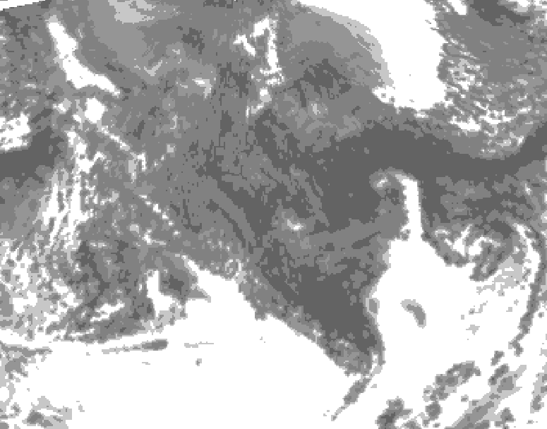 GDPS total cloud 204 hour forecast chart for Canada based on 2025/10/13 1200Z data
