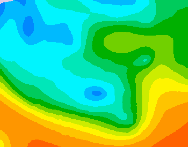 GDPS 500 millibar geopotential height 144 hour forecast chart for Canada based on 2025/10/14 0000Z data