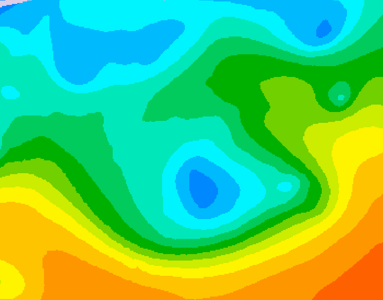 GDPS 500 millibar geopotential height 168 hour forecast chart for Canada based on 2025/10/14 0000Z data