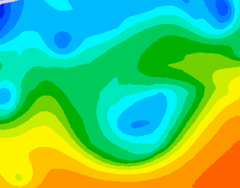 GDPS 500 millibar geopotential height 186 hour forecast chart for Canada based on 2025/10/14 0000Z data