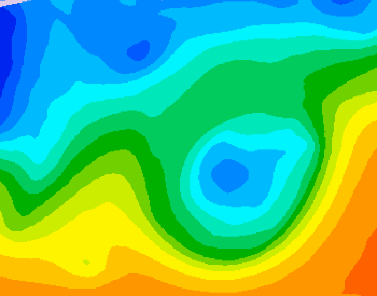 GDPS 500 millibar geopotential height 210 hour forecast chart for Canada based on 2025/10/14 0000Z data