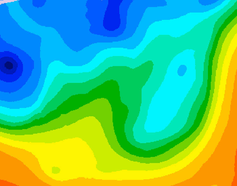 GDPS 500 millibar geopotential height 240 hour forecast chart for Canada based on 2025/10/14 0000Z data