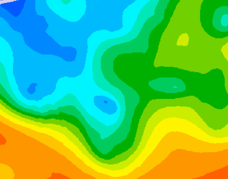 GDPS 500 millibar geopotential height 108 hour forecast chart for Canada based on 2025/10/14 1200Z data