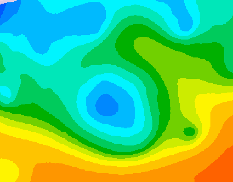 GDPS 500 millibar geopotential height 156 hour forecast chart for Canada based on 2025/10/14 1200Z data