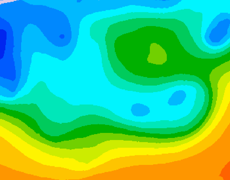 GDPS 500 millibar geopotential height 198 hour forecast chart for Canada based on 2025/10/14 1200Z data
