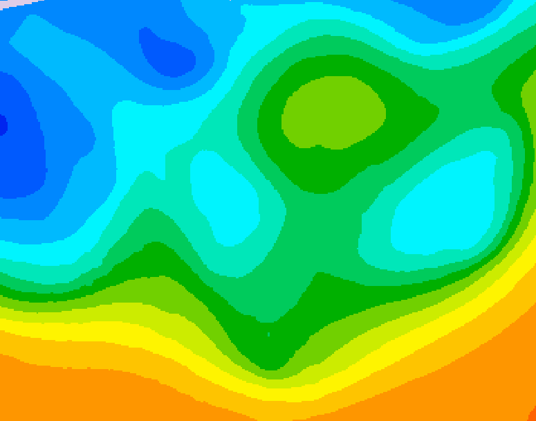 GDPS 500 millibar geopotential height 228 hour forecast chart for Canada based on 2025/10/14 1200Z data