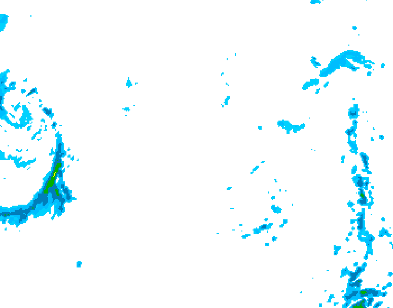 GDPS precipitation 234 hour forecast chart for Canada based on 2025/10/14 0000Z data