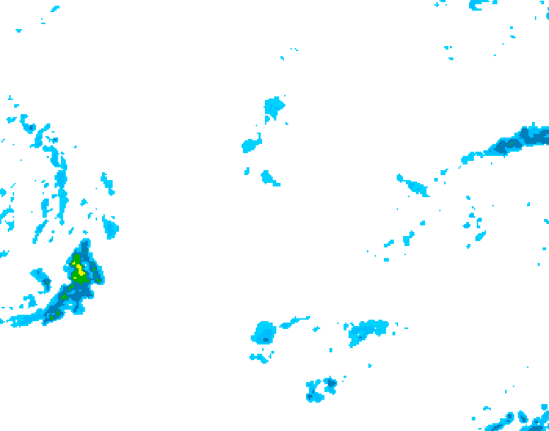 GDPS precipitation 222 hour forecast chart for Canada based on 2025/10/14 1200Z data