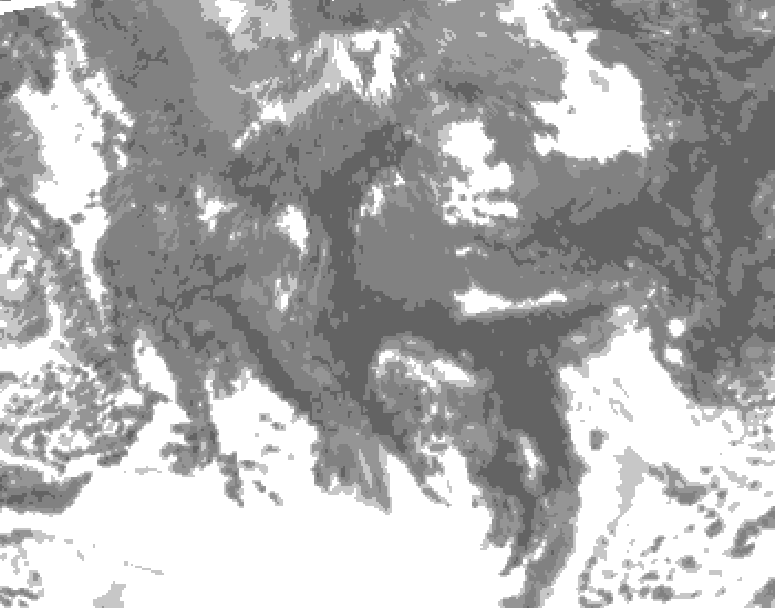 GDPS total cloud 138 hour forecast chart for Canada based on 2025/10/14 0000Z data