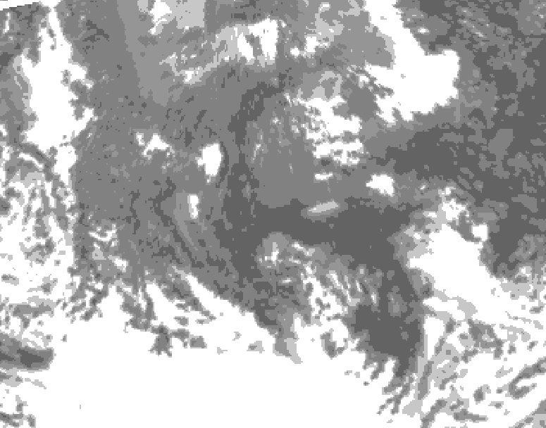 GDPS total cloud 144 hour forecast chart for Canada based on 2025/10/14 0000Z data