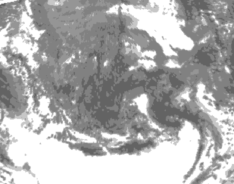 GDPS total cloud 162 hour forecast chart for Canada based on 2025/10/14 0000Z data