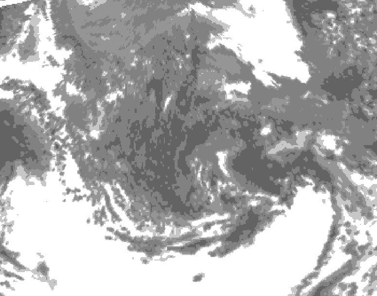 GDPS total cloud 168 hour forecast chart for Canada based on 2025/10/14 0000Z data
