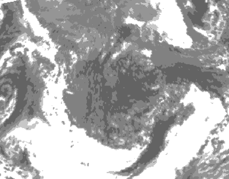 GDPS total cloud 186 hour forecast chart for Canada based on 2025/10/14 0000Z data
