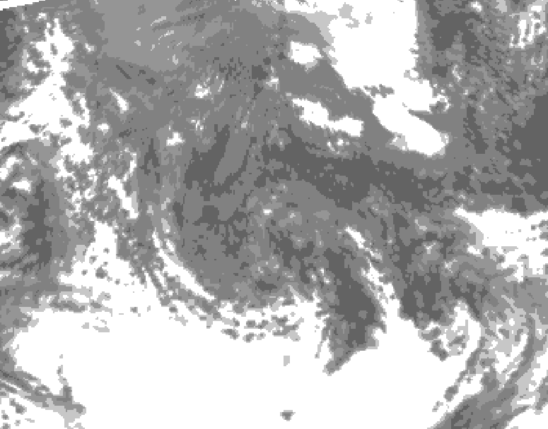 GDPS total cloud 156 hour forecast chart for Canada based on 2025/10/14 1200Z data