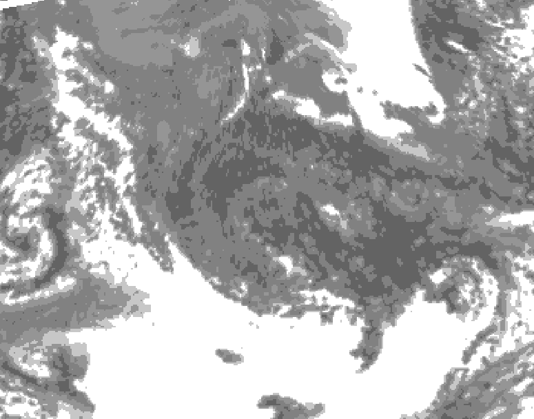 GDPS total cloud 168 hour forecast chart for Canada based on 2025/10/14 1200Z data