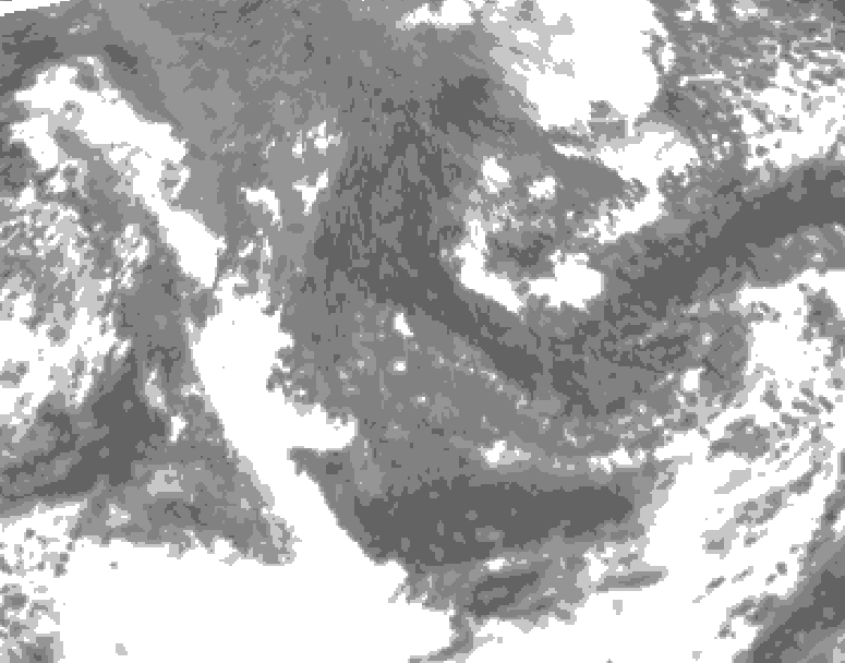 GDPS total cloud 222 hour forecast chart for Canada based on 2025/10/14 1200Z data