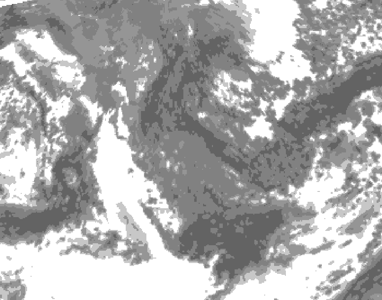 GDPS total cloud 228 hour forecast chart for Canada based on 2025/10/14 1200Z data