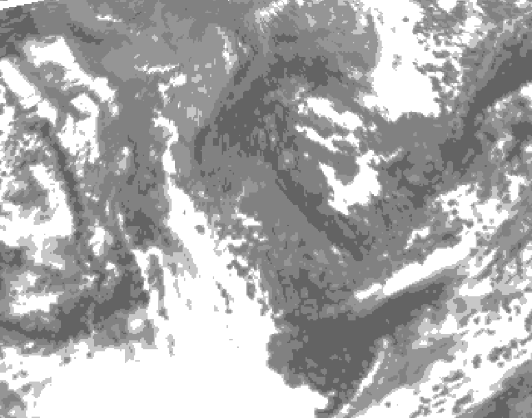 GDPS total cloud 240 hour forecast chart for Canada based on 2025/10/14 1200Z data