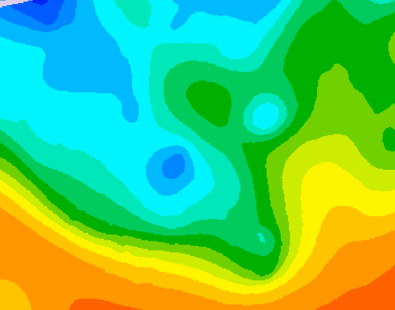 GDPS 500 millibar geopotential height 120 hour forecast chart for Canada based on 2025/10/15 0000Z data