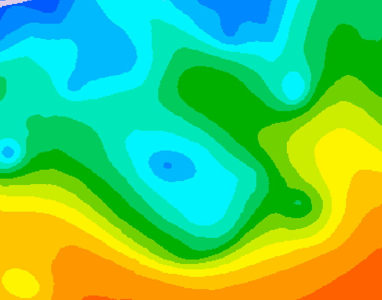 GDPS 500 millibar geopotential height 144 hour forecast chart for Canada based on 2025/10/15 0000Z data
