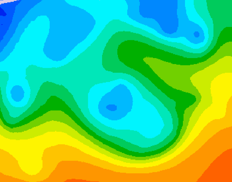 GDPS 500 millibar geopotential height 162 hour forecast chart for Canada based on 2025/10/15 0000Z data
