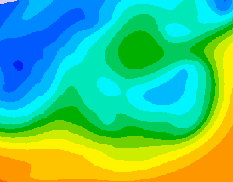 GDPS 500 millibar geopotential height 210 hour forecast chart for Canada based on 2025/10/15 0000Z data